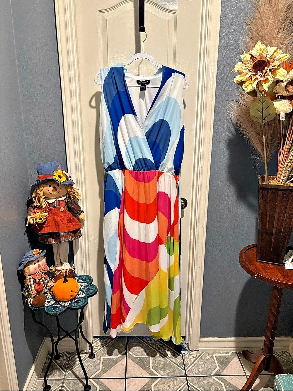 Ashley Stewart Abstract Print Maxi Dress Size 18/20 Like New